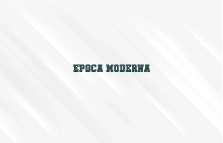 epoca moderna