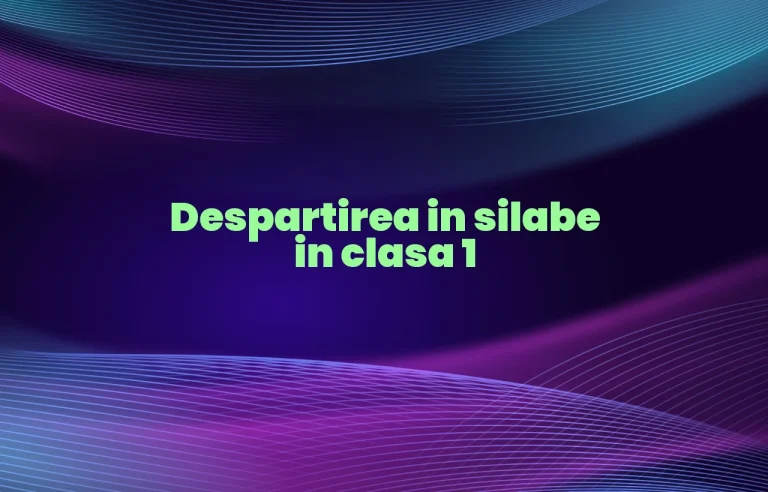 despartirea in silabe clasa 1