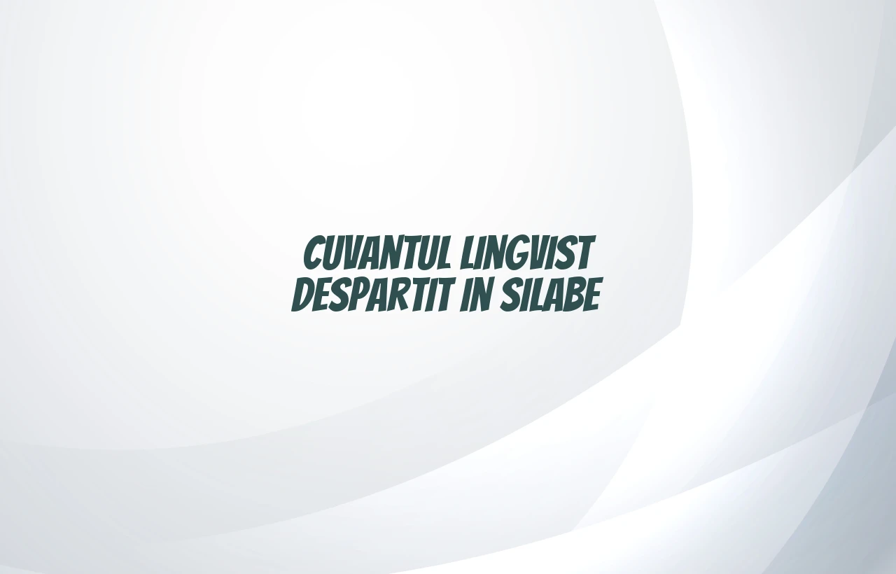 lingvist despartit in silabe