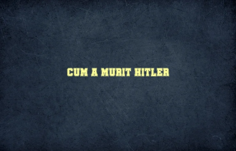 cum a murit hitler