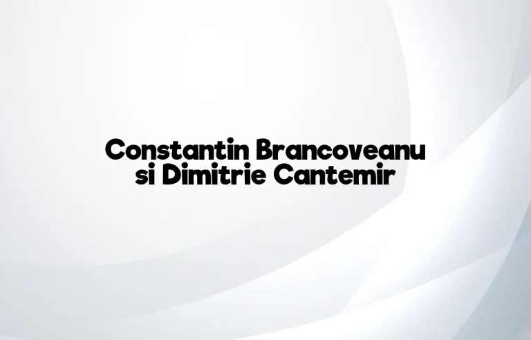 constantin brancoveanu si dimitrie cantemir