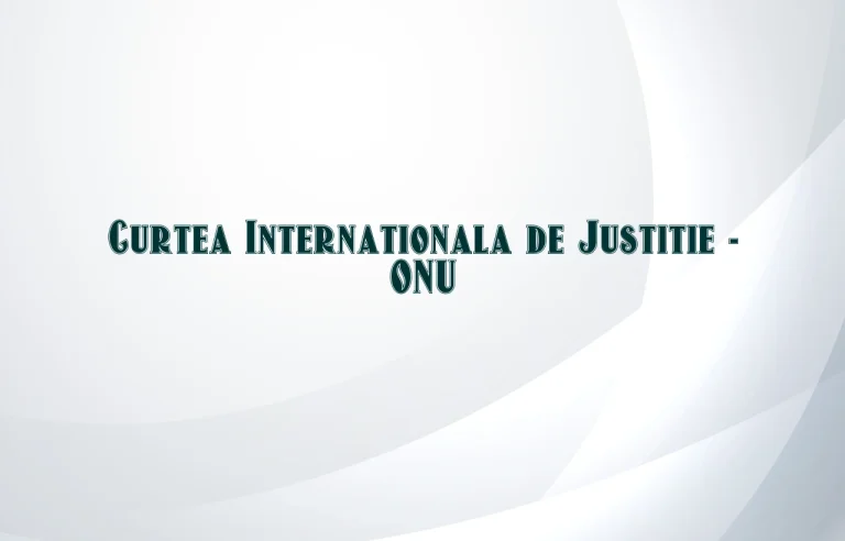 curtea internationala de justitie onu
