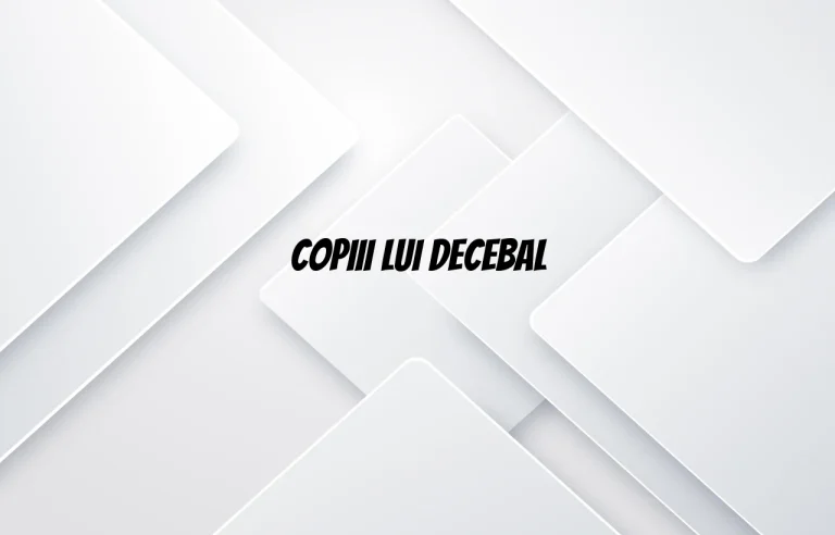 copiii lui decebal
