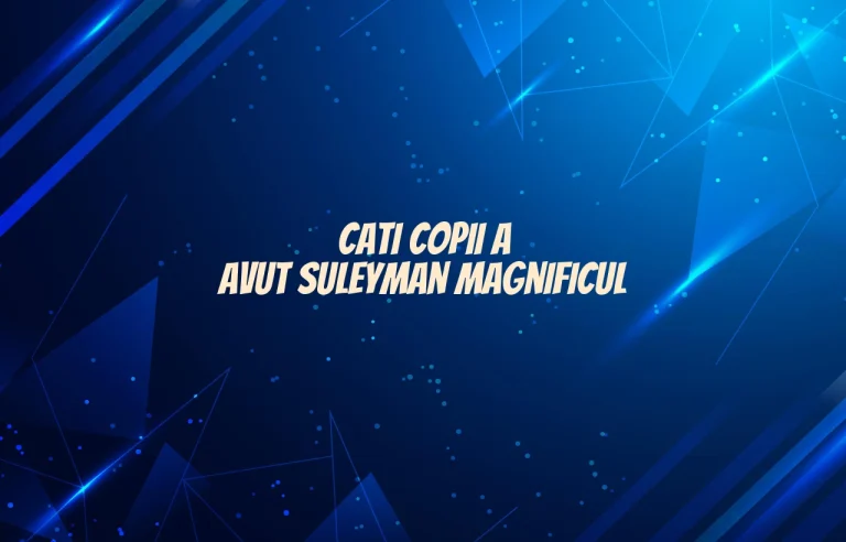 cati copii a avut suleyman magnificul