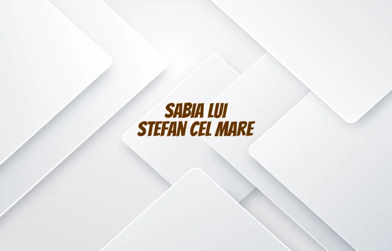 sabia lui stefan cel mare