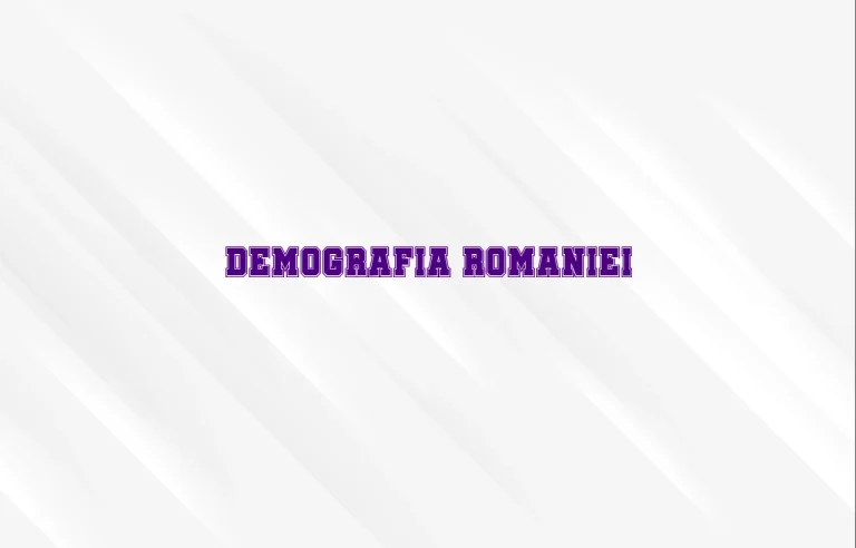 demografia romaniei