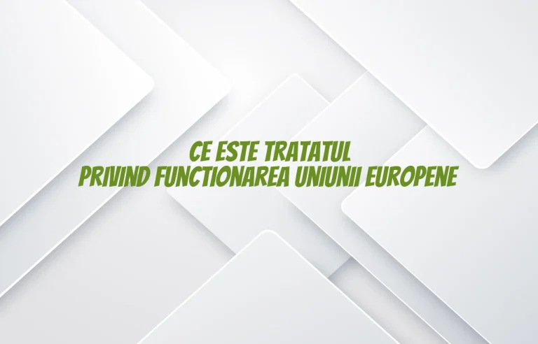 tratatul privind functionarea uniunii europene