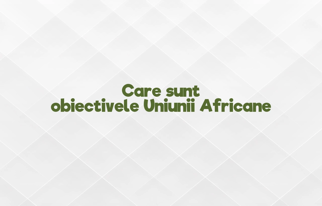 uniunea africana obiective